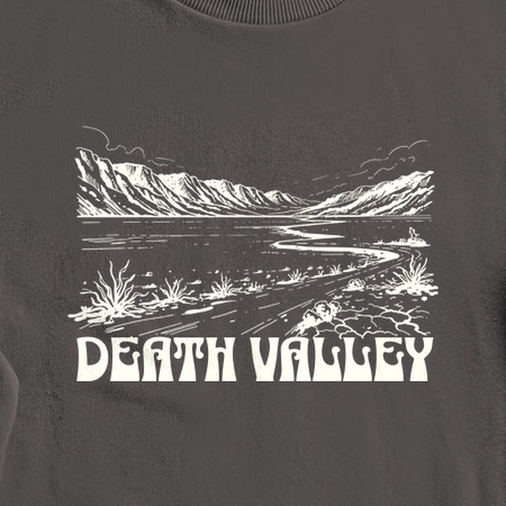 Death Valley National Park Line Drawing Crewneck Sweatshirt