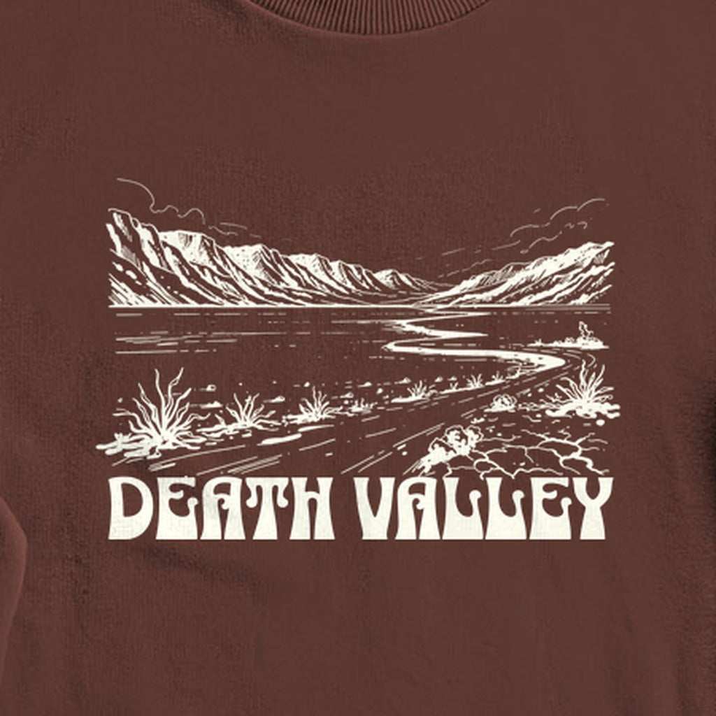 Death Valley National Park Line Drawing Crewneck Sweatshirt