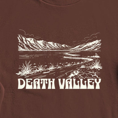 Death Valley National Park Line Drawing Crewneck Sweatshirt