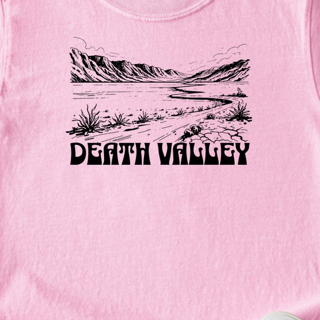 Death Valley National Park Line Drawing Kids Cotton T-Shirt