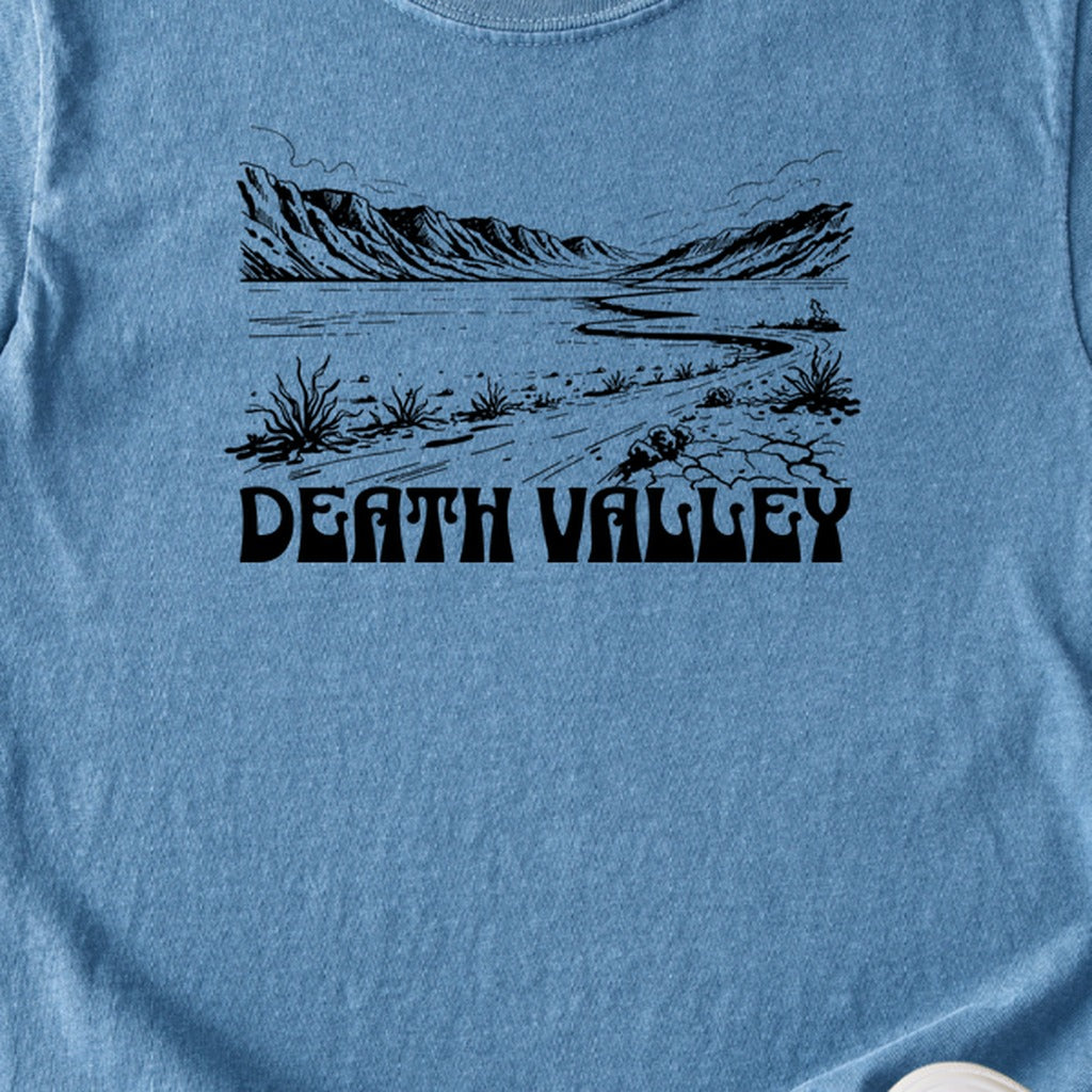 Death Valley National Park Line Drawing Kids Cotton T-Shirt