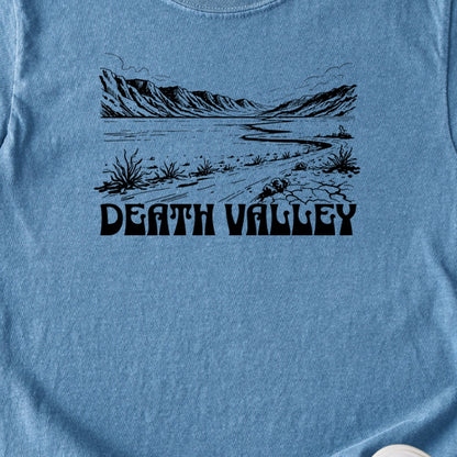 Death Valley National Park Line Drawing Kids Cotton T-Shirt