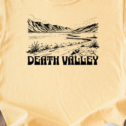 Death Valley National Park Line Drawing Kids Cotton T-Shirt