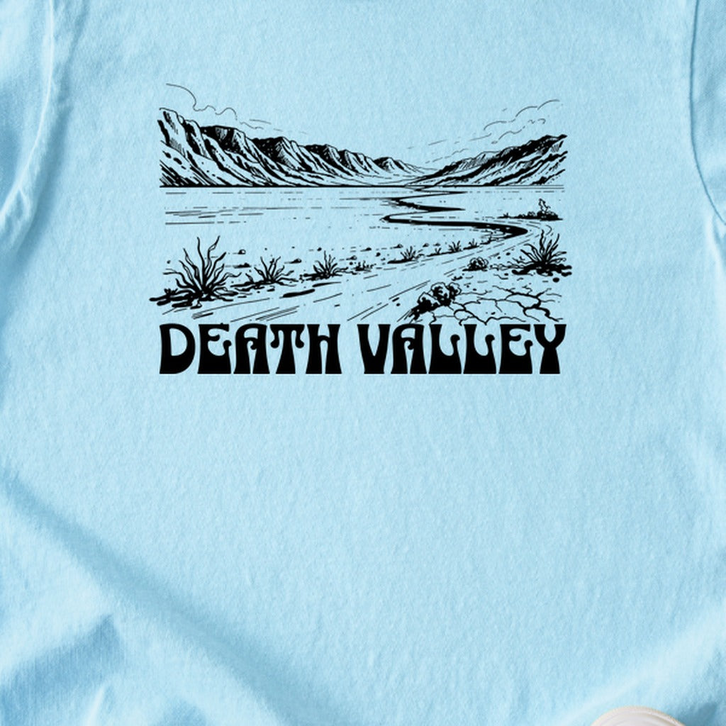 Death Valley National Park Line Drawing Kids Cotton T-Shirt