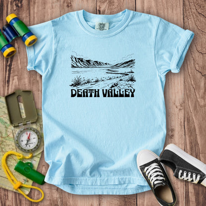Death Valley National Park Line Drawing Kids Cotton T-Shirt