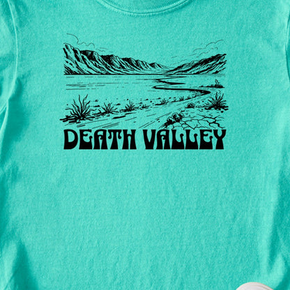 Death Valley National Park Line Drawing Kids Cotton T-Shirt