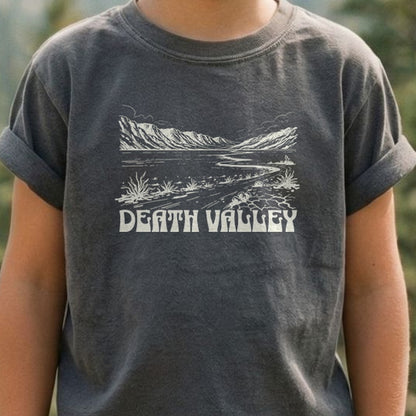 Death Valley National Park Line Drawing Kids Cotton T-Shirt