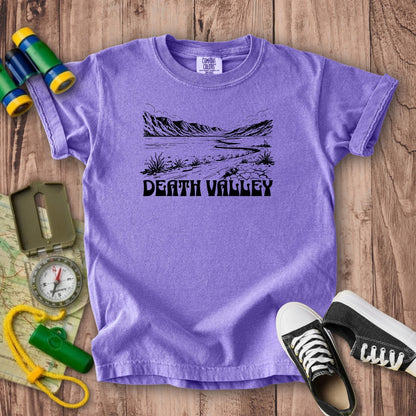 Death Valley National Park Line Drawing Kids Cotton T-Shirt