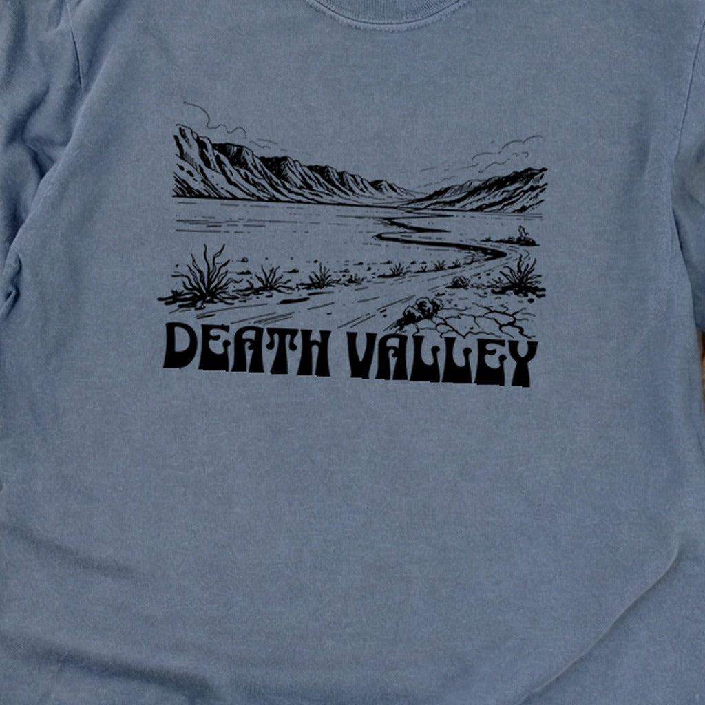 Death Valley National Park Line Drawing Premium Long Sleeve