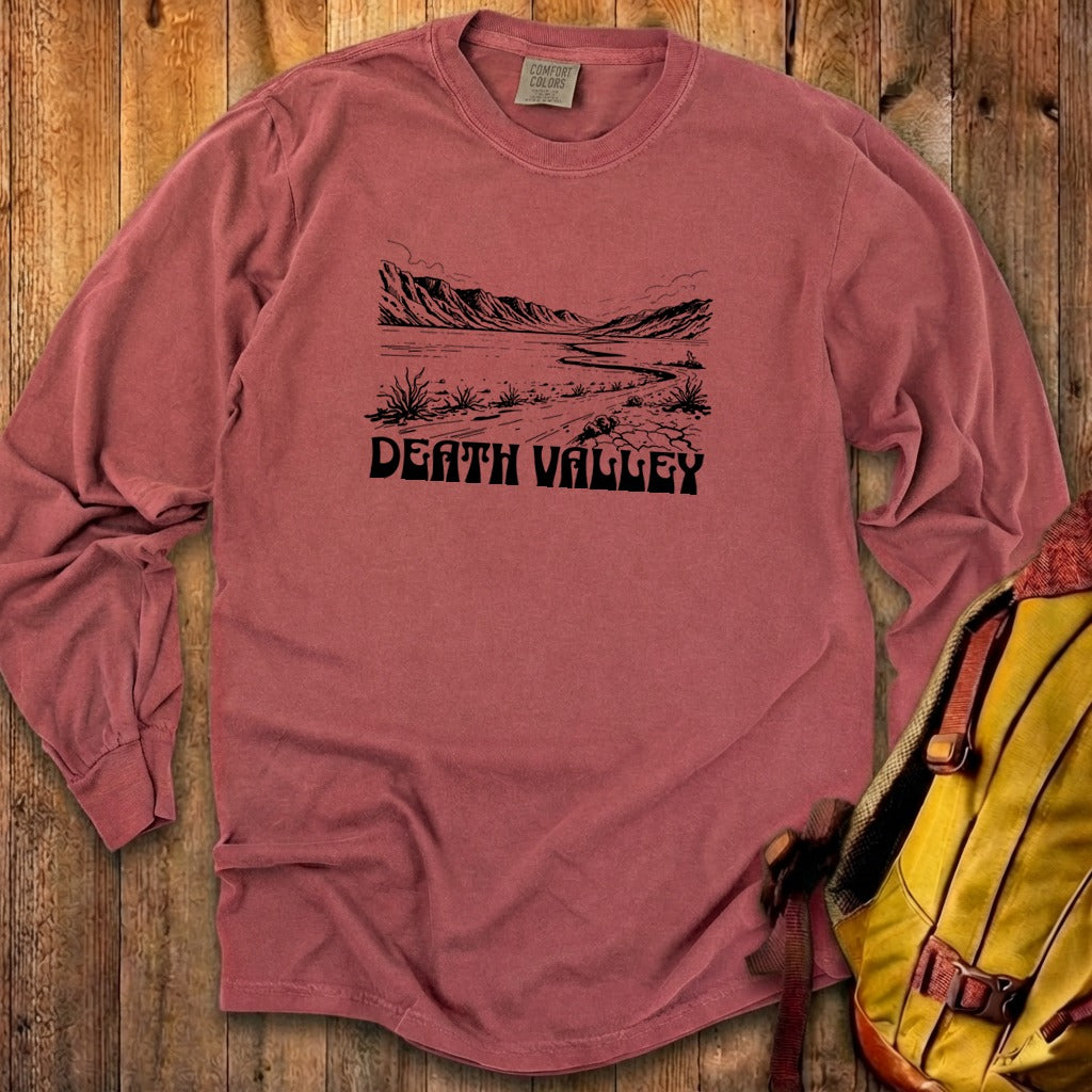 Death Valley National Park Line Drawing Premium Long Sleeve