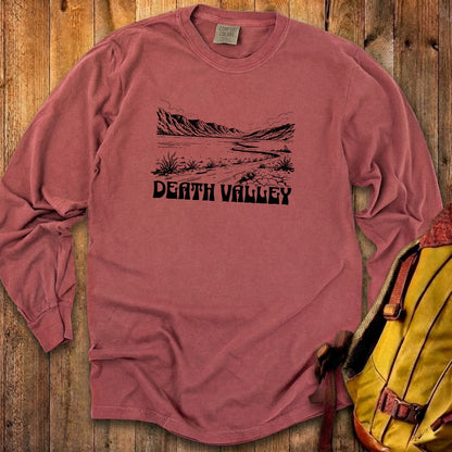 Death Valley National Park Line Drawing Premium Long Sleeve