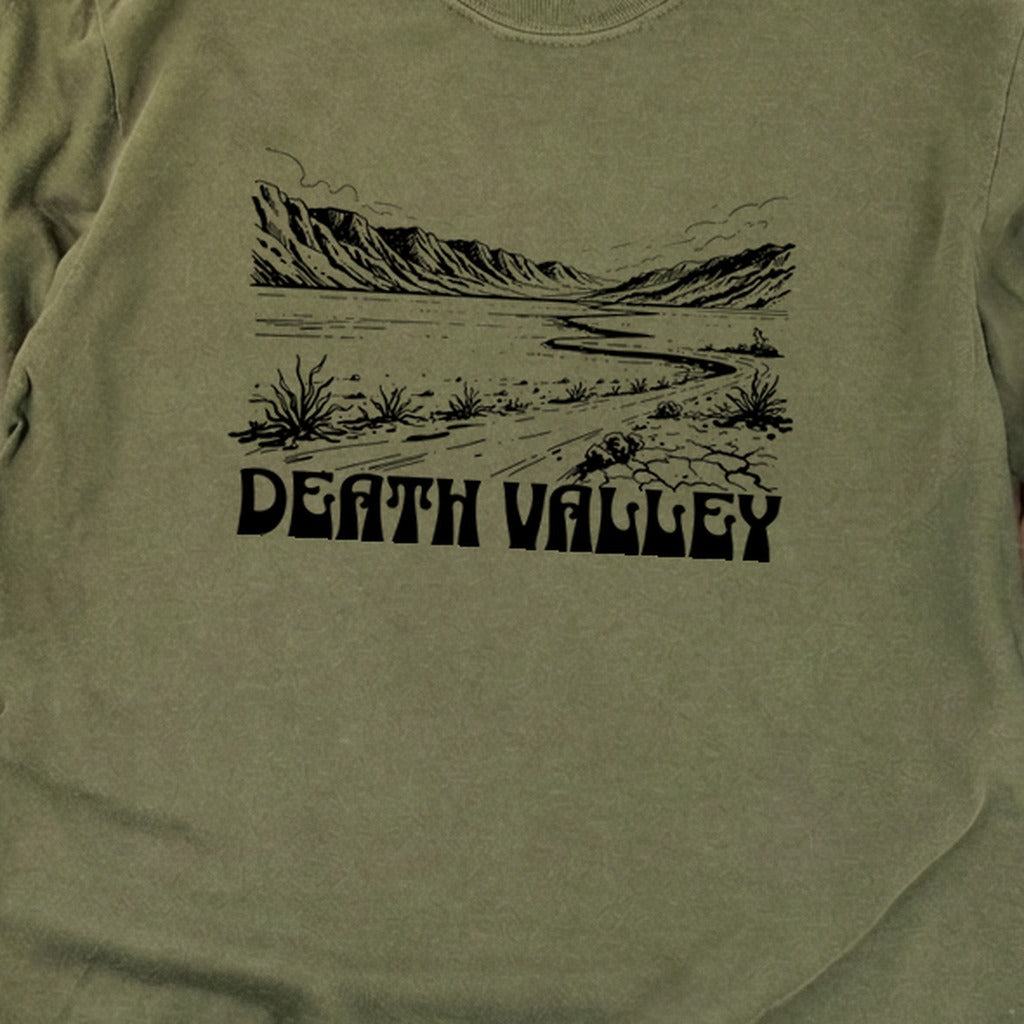 Death Valley National Park Line Drawing Premium Long Sleeve
