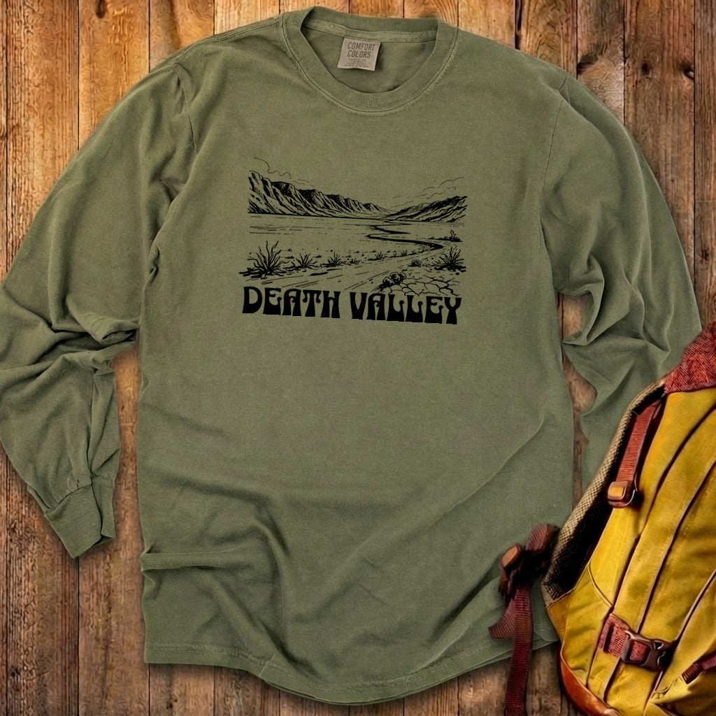 Death Valley National Park Line Drawing Premium Long Sleeve