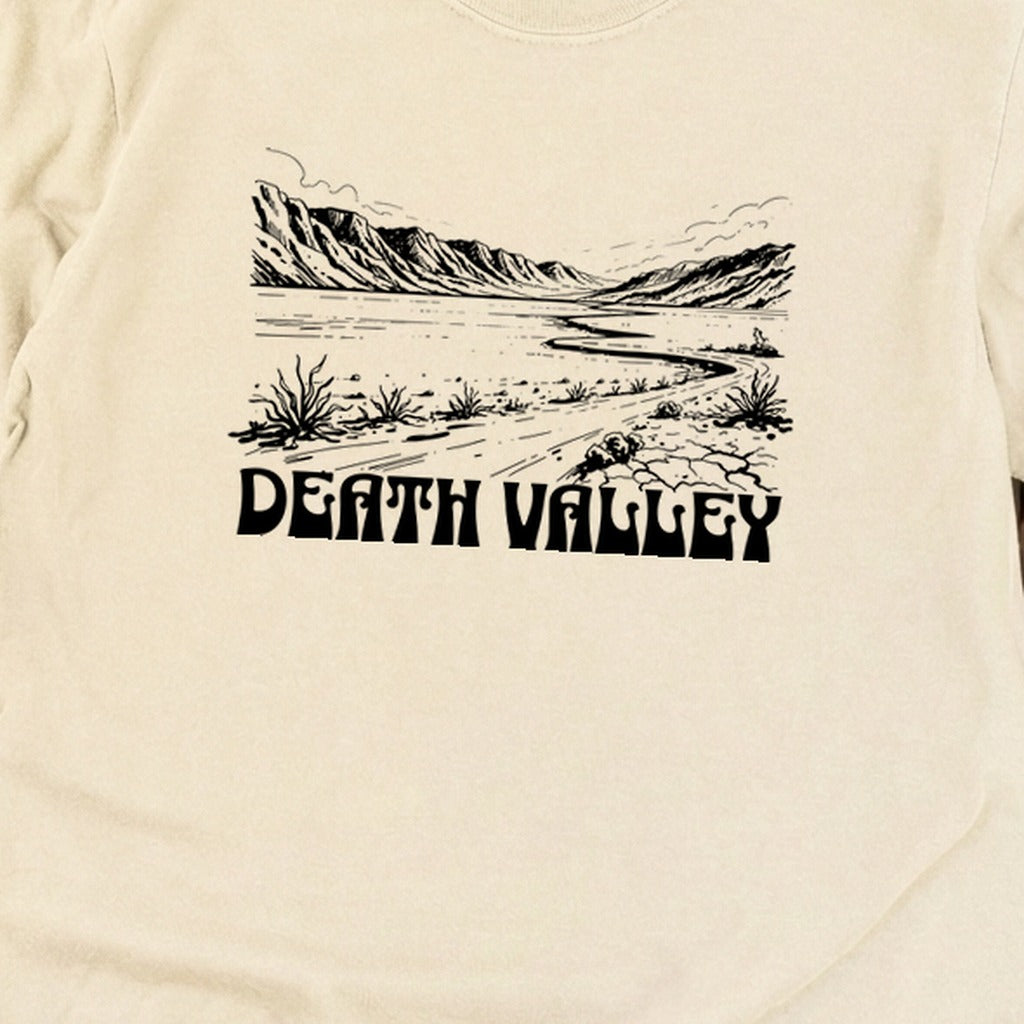 Death Valley National Park Line Drawing Premium Long Sleeve