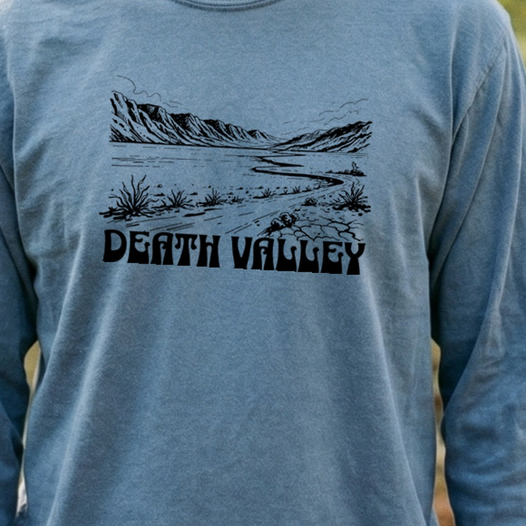 Death Valley National Park Line Drawing Premium Long Sleeve