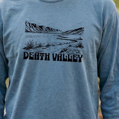 Death Valley National Park Line Drawing Premium Long Sleeve