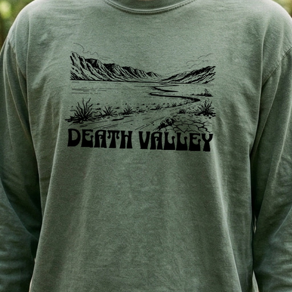 Death Valley National Park Line Drawing Premium Long Sleeve