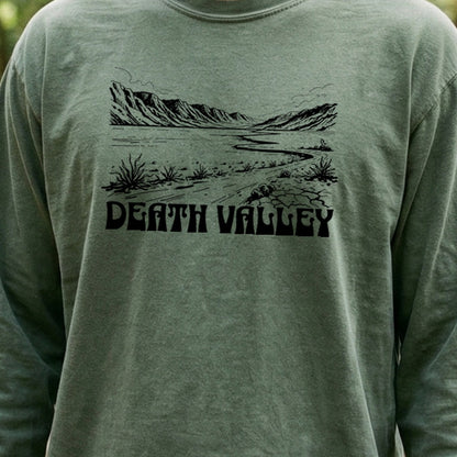 Death Valley National Park Line Drawing Premium Long Sleeve