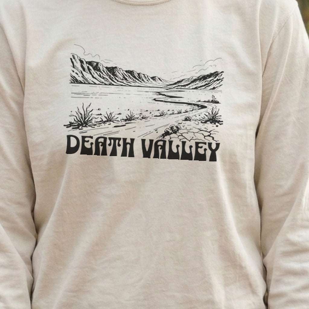 Death Valley National Park Line Drawing Premium Long Sleeve