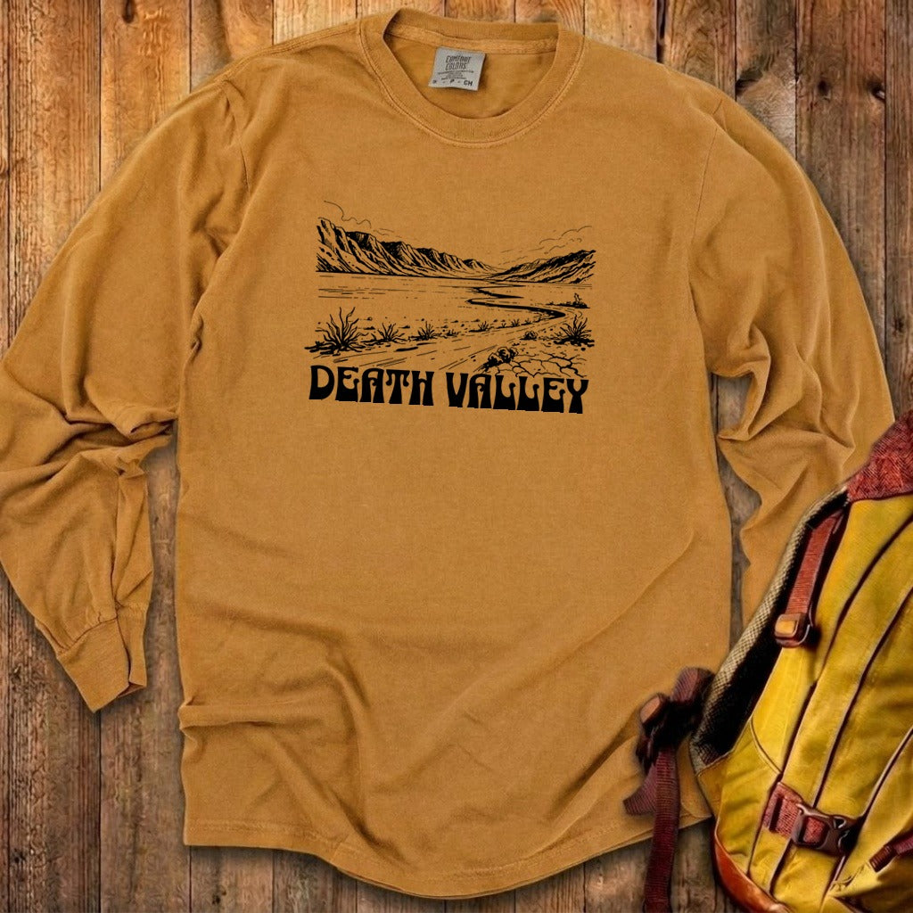 Death Valley National Park Line Drawing Premium Long Sleeve