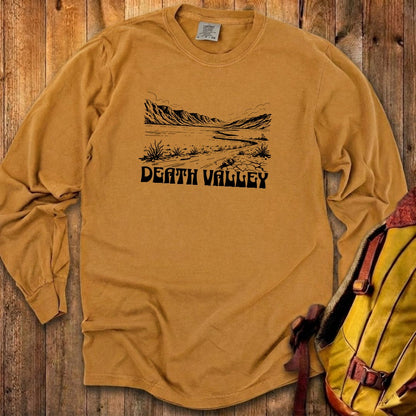 Death Valley National Park Line Drawing Premium Long Sleeve