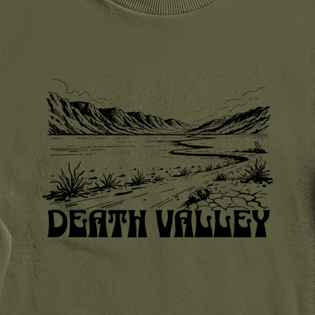 Death Valley National Park Line Drawing Crewneck Sweatshirt