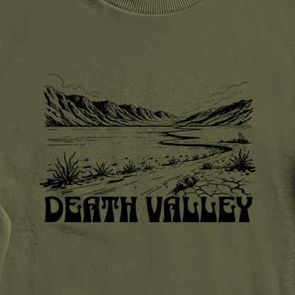 Death Valley National Park Line Drawing Crewneck Sweatshirt