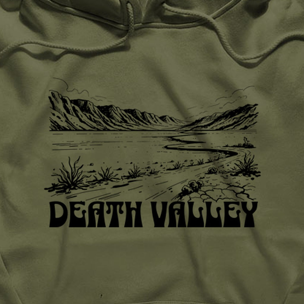 Death Valley National Park Line Drawing Hoodie