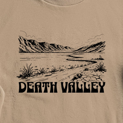Death Valley National Park Line Drawing Crewneck Sweatshirt