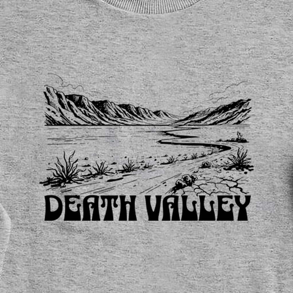 Death Valley National Park Line Drawing Crewneck Sweatshirt
