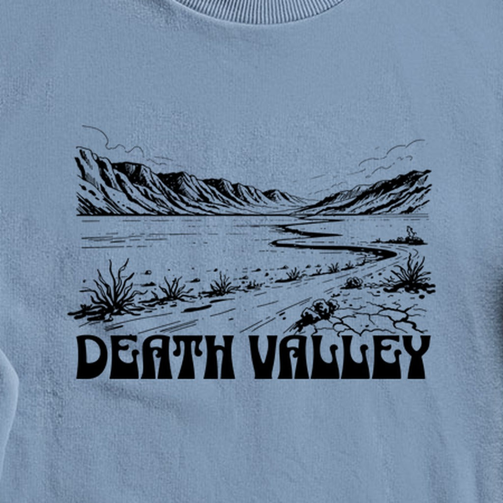 Death Valley National Park Line Drawing Crewneck Sweatshirt