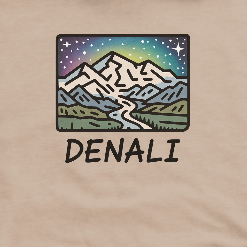 Denali at Night Hoodie Adventure and Outdoors Themed Hoodie