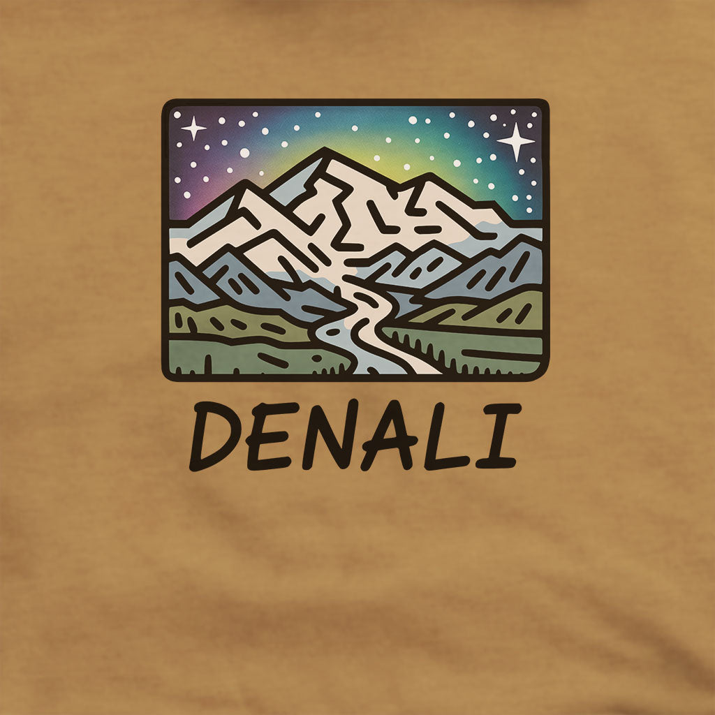 Denali at Night Hoodie Adventure and Outdoors Themed Hoodie