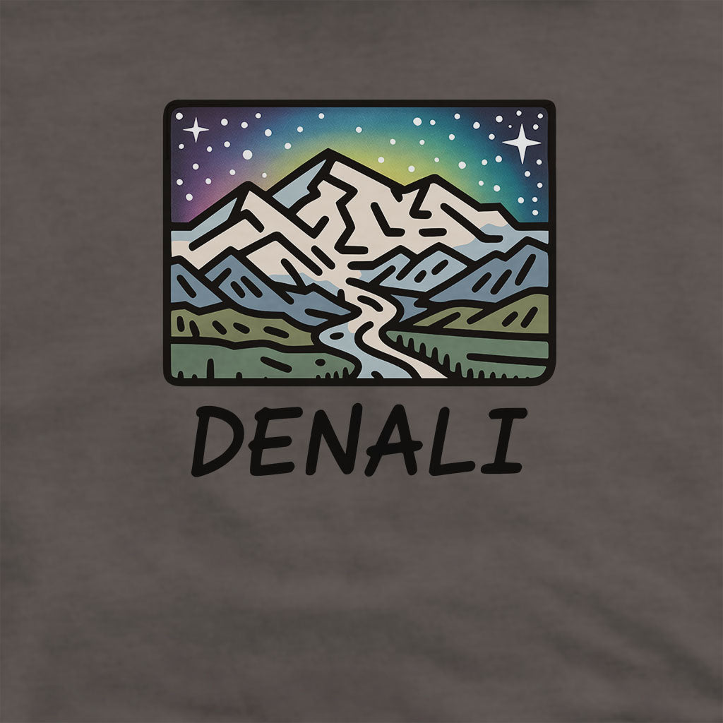 Denali at Night Hoodie Adventure and Outdoors Themed Hoodie