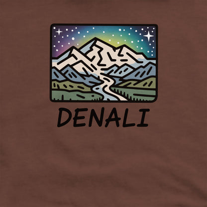 Denali at Night Crewneck Sweatshirt Adventure and Outdoors Themed Sweatshirt