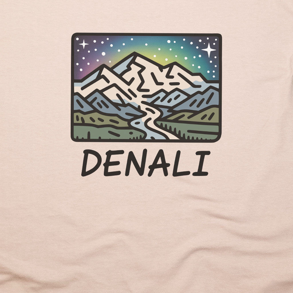 Denali at Night T-Shirt Adventure and Outdoors Themed T-Shirt