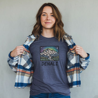 Denali at Night T-Shirt Adventure and Outdoors Themed T-Shirt