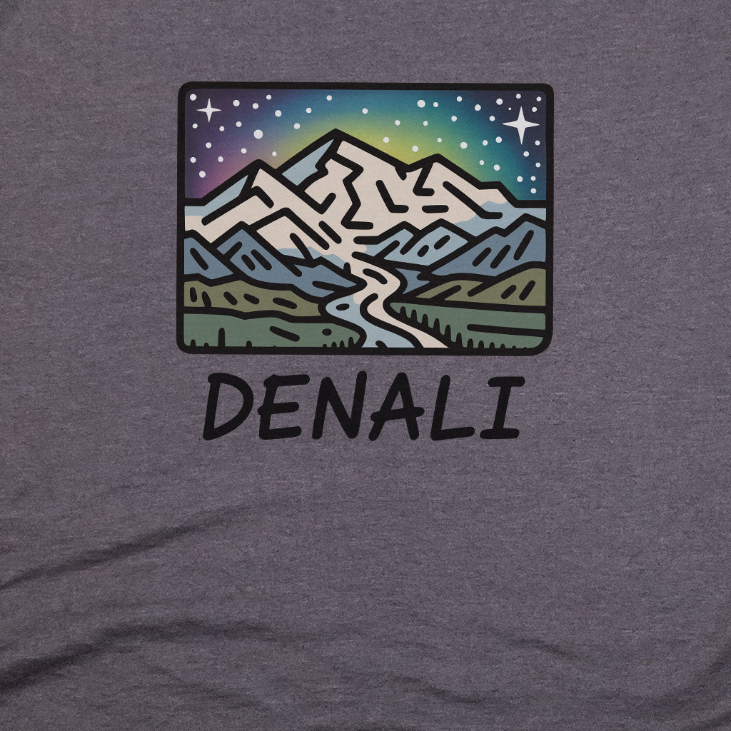 Denali at Night T-Shirt Adventure and Outdoors Themed T-Shirt