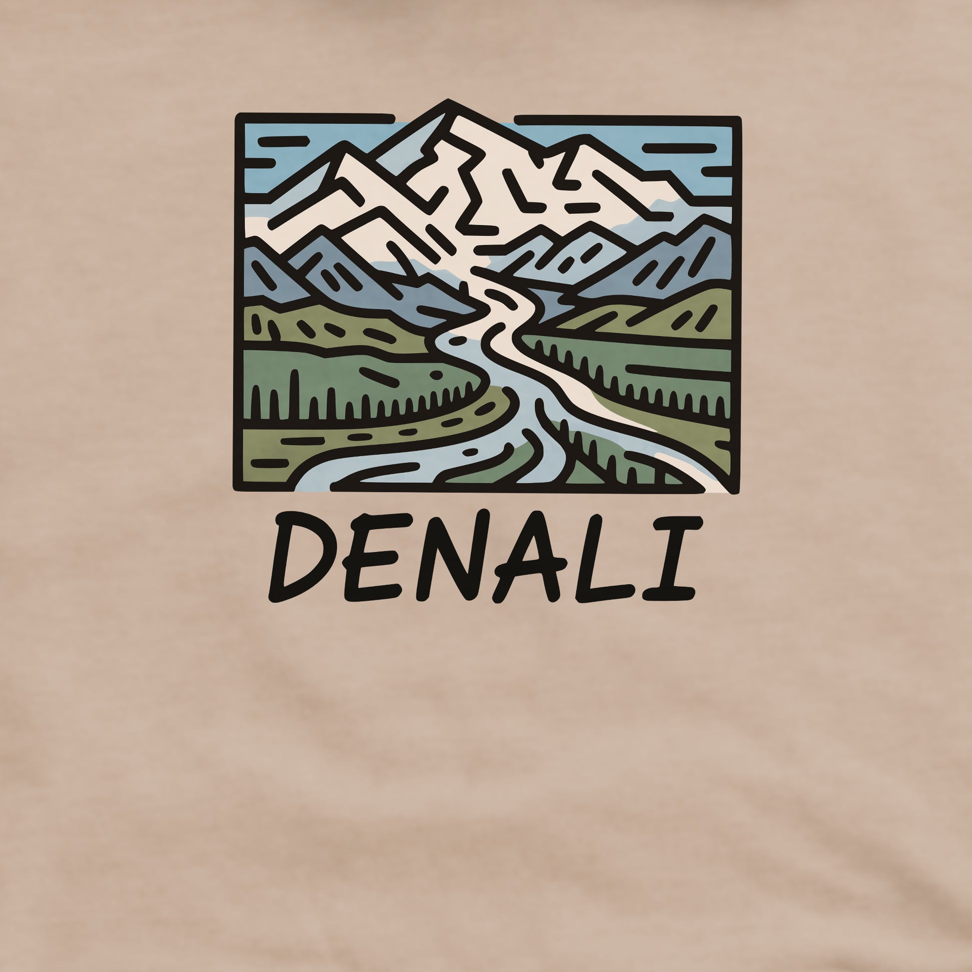 Denali National Park Crewneck Sweatshirt Adventure and Outdoors Themed Sweatshirt
