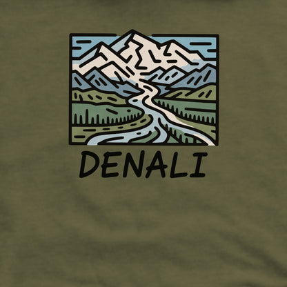 Denali National Park Crewneck Sweatshirt Adventure and Outdoors Themed Sweatshirt
