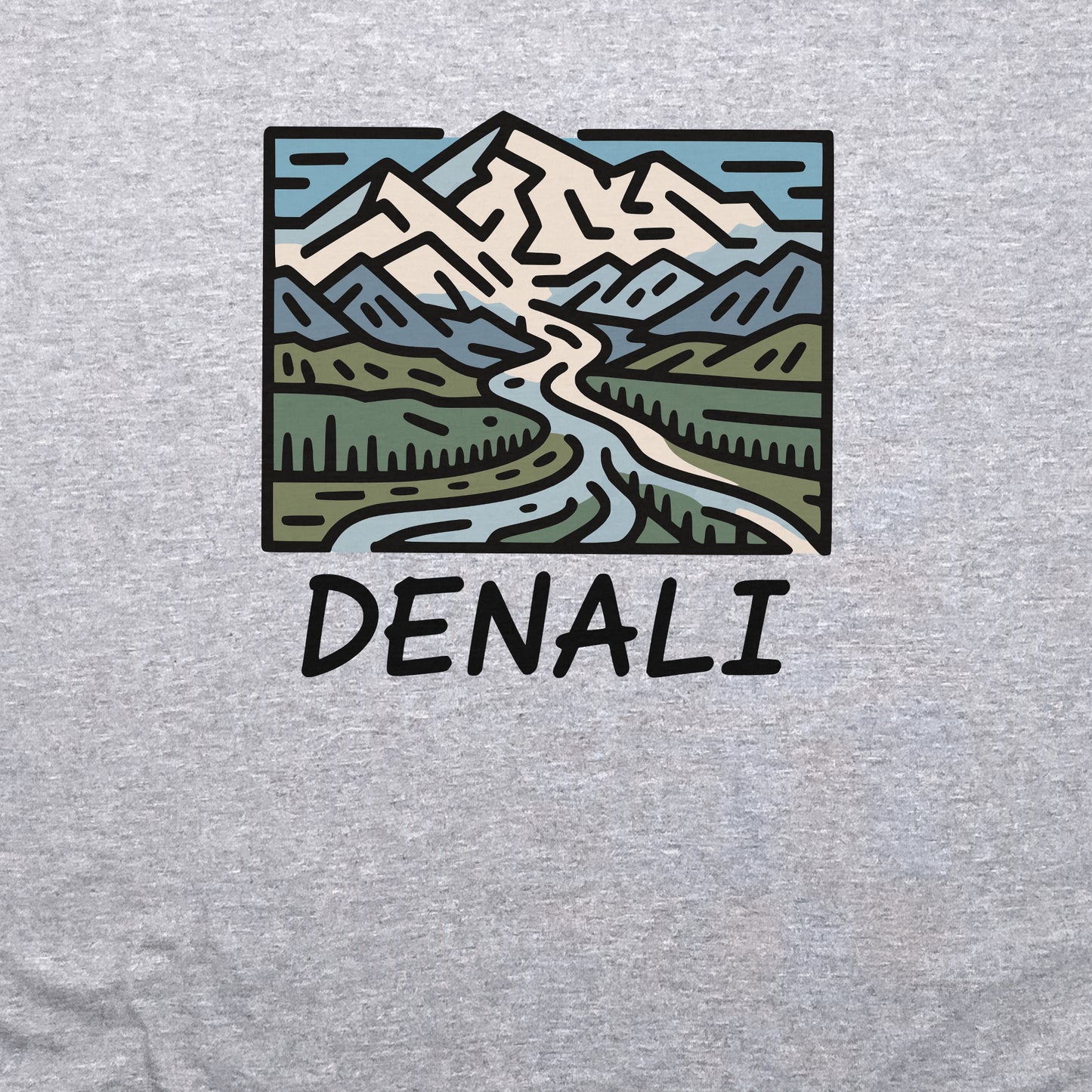 Denali National Park Crewneck Sweatshirt Adventure and Outdoors Themed Sweatshirt