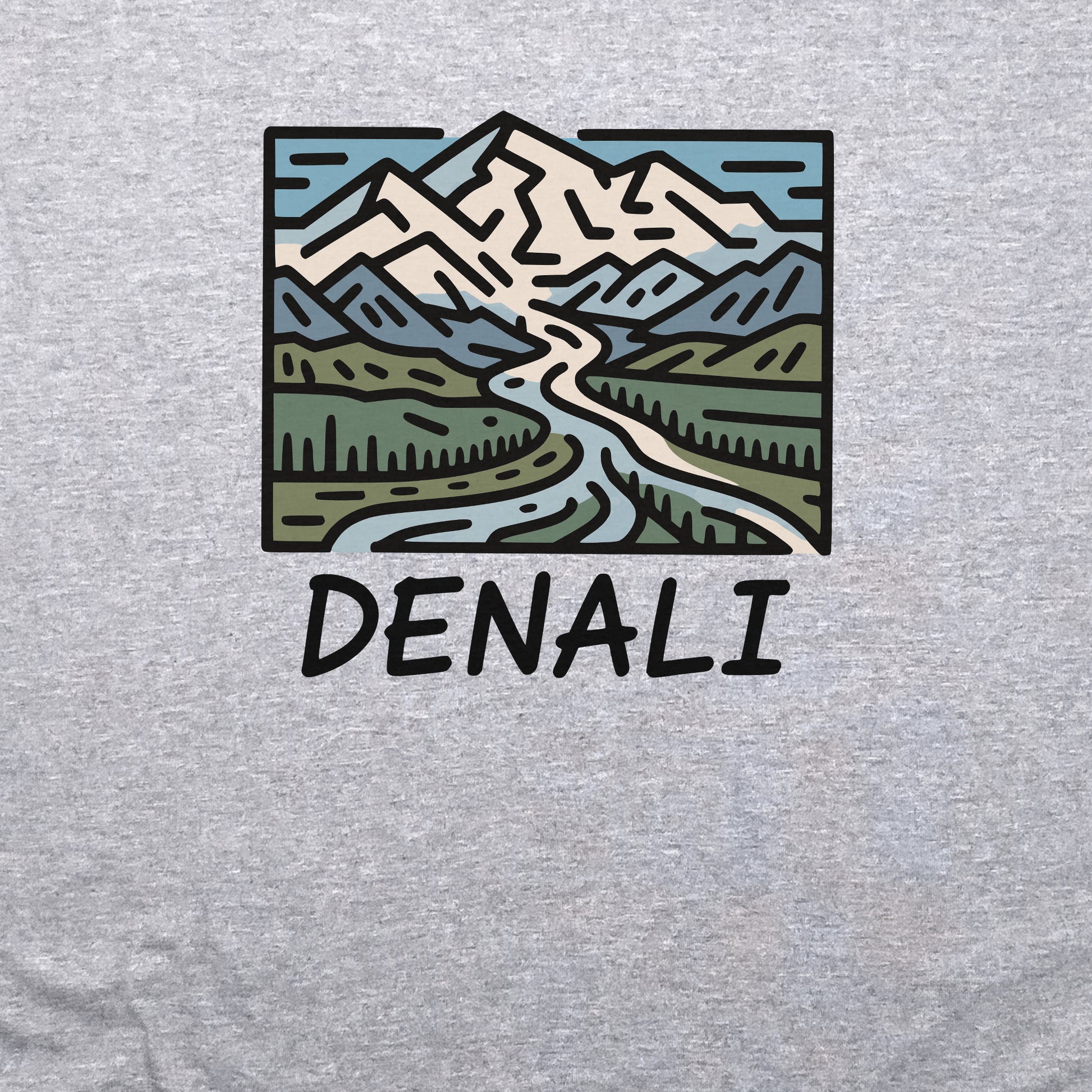 Denali National Park Crewneck Sweatshirt Adventure and Outdoors Themed Sweatshirt