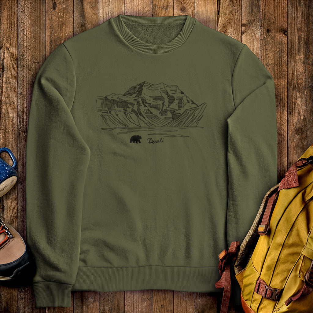 Denali Line Drawing Crewneck Sweatshirt