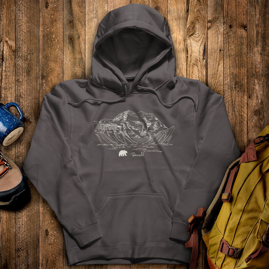 Denali Line Drawing Hoodie