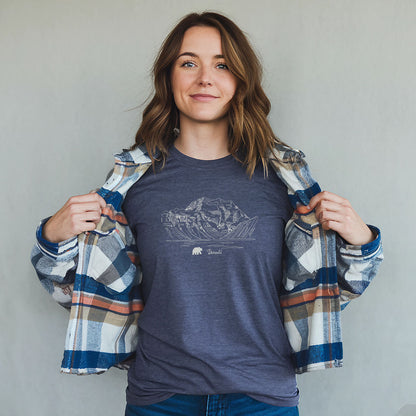 Badlands Line Drawing T-Shirt