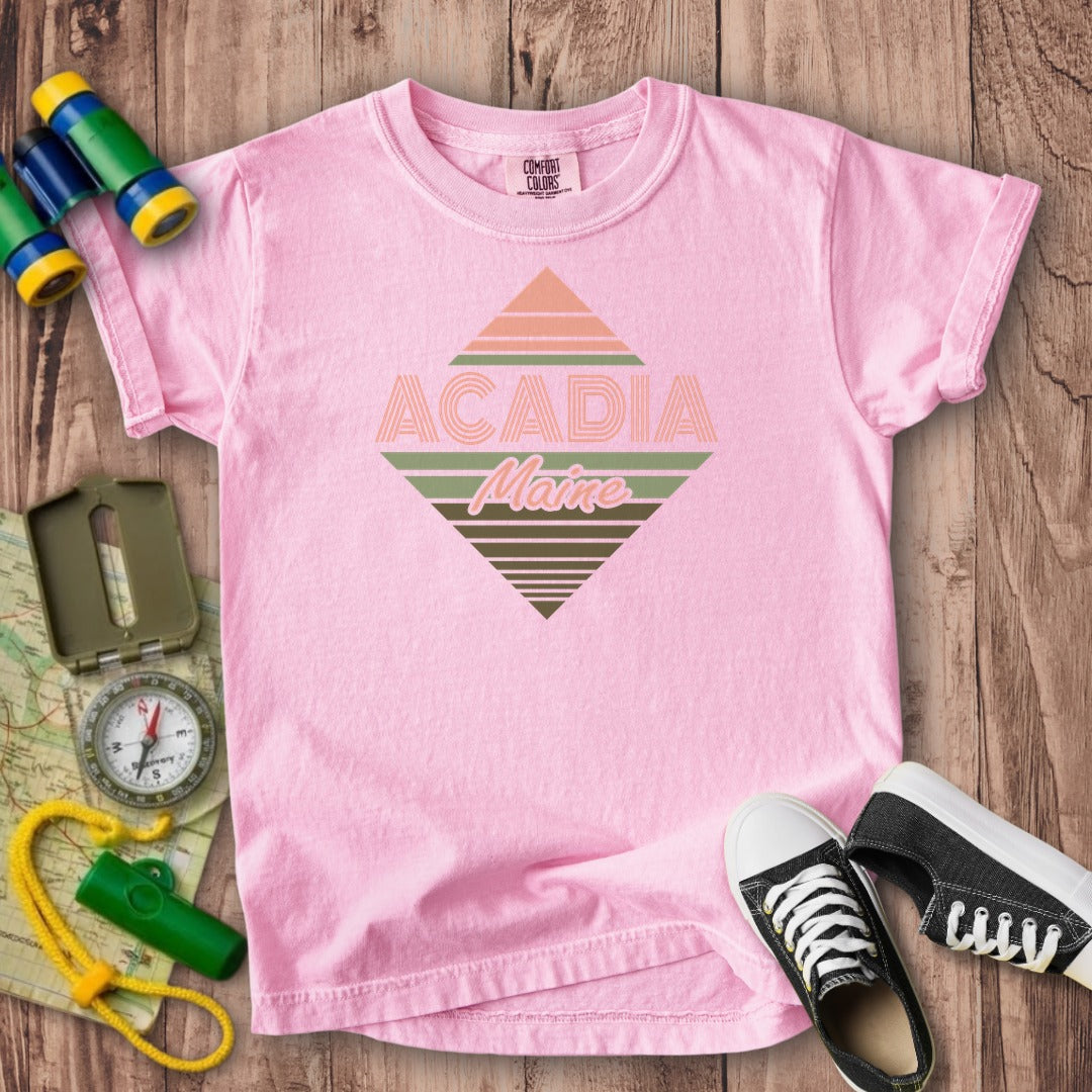Diamond Retro Acadia Kids Cotton T-Shirt