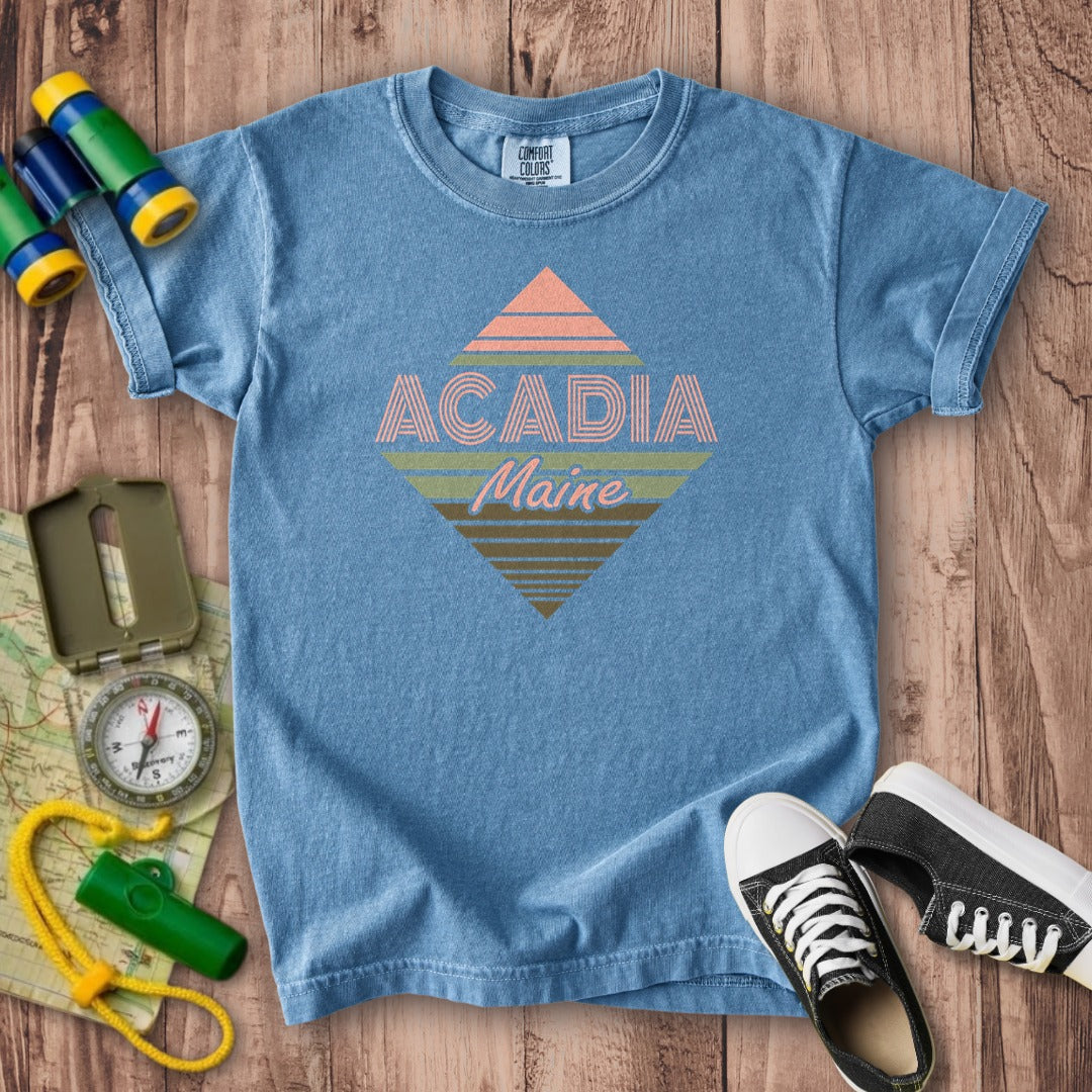 Diamond Retro Acadia Kids Cotton T-Shirt