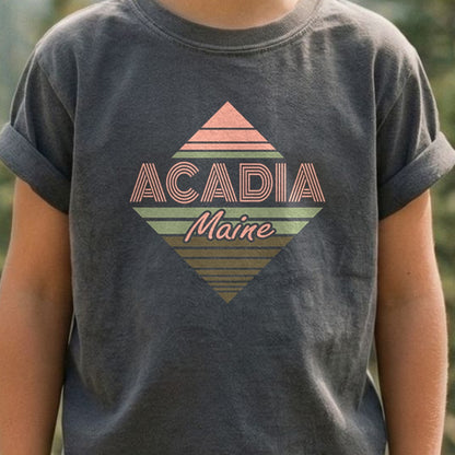 Diamond Retro Acadia Kids Cotton T-Shirt