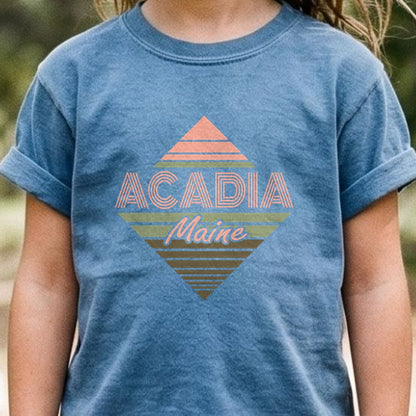 Diamond Retro Acadia Kids Cotton T-Shirt