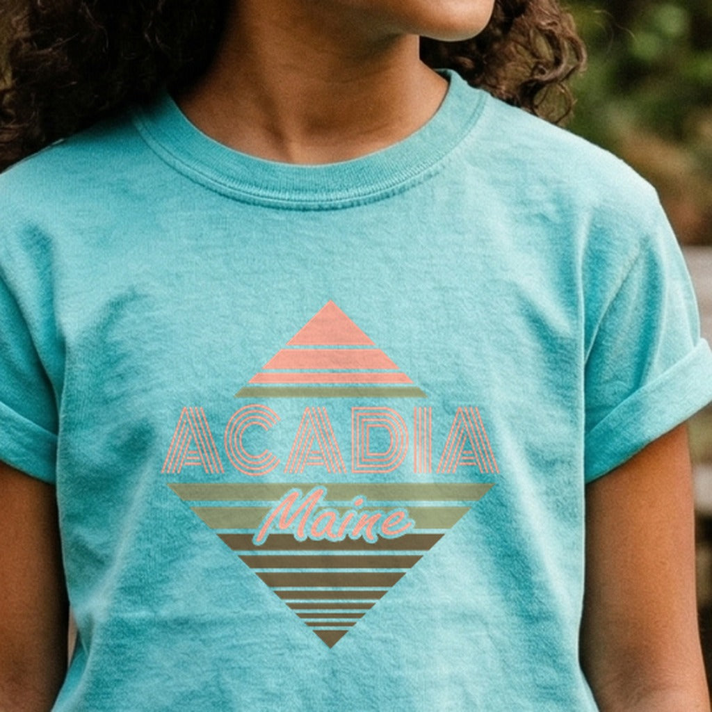 Diamond Retro Acadia Kids Cotton T-Shirt